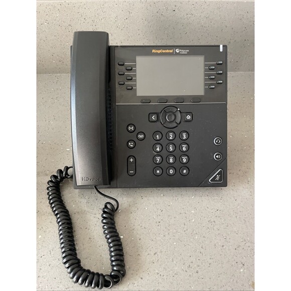 Polycom VVX 450 Ring Central Business VoIP Phone Black VVX450 Parts/Repair Only - Picture 1 of 10
